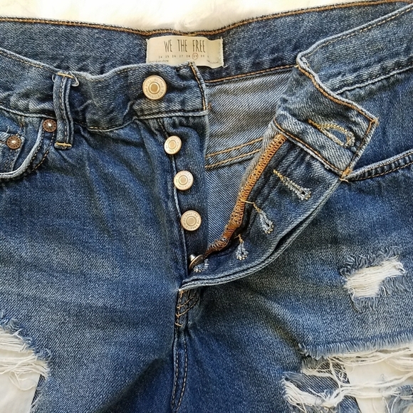 We the Free High Rise Ripped Denim Shorts - Picture 5 of 8